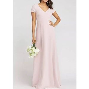 Show Me Your Mumu Geneva Short Sleeve V Neck Stretch Gown Vintage Rose 3X